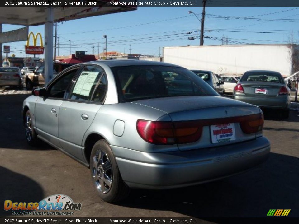 2002 Saturn S Series SL2 Sedan Silver Blue / Black Photo #3