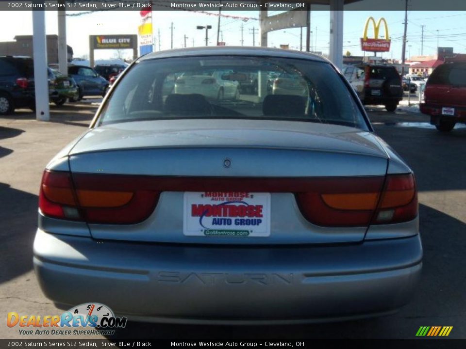 2002 Saturn S Series SL2 Sedan Silver Blue / Black Photo #4