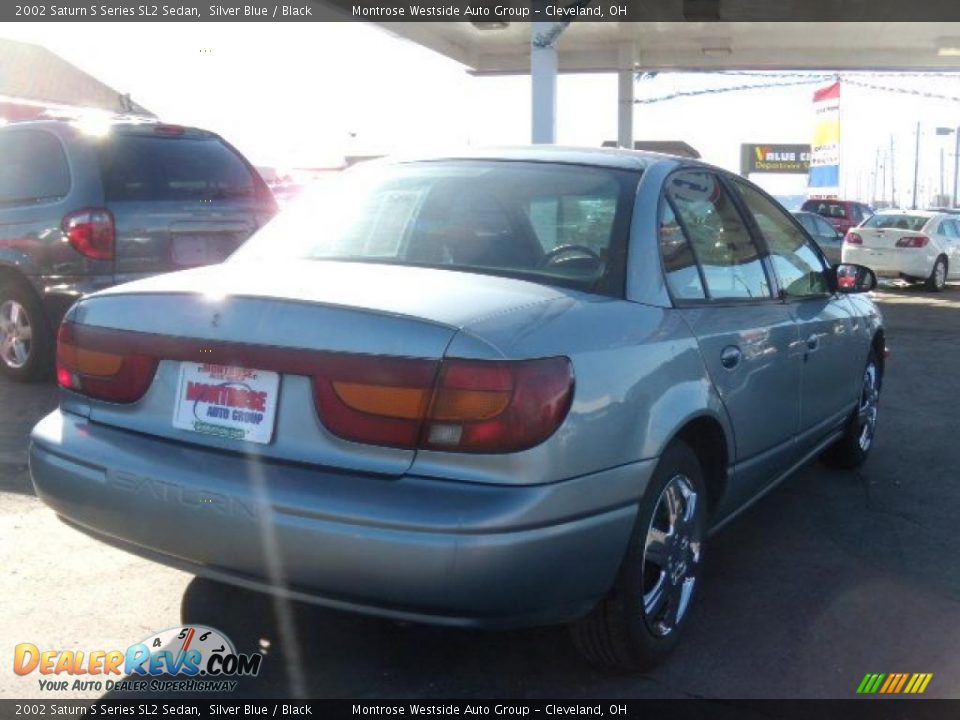 2002 Saturn S Series SL2 Sedan Silver Blue / Black Photo #5