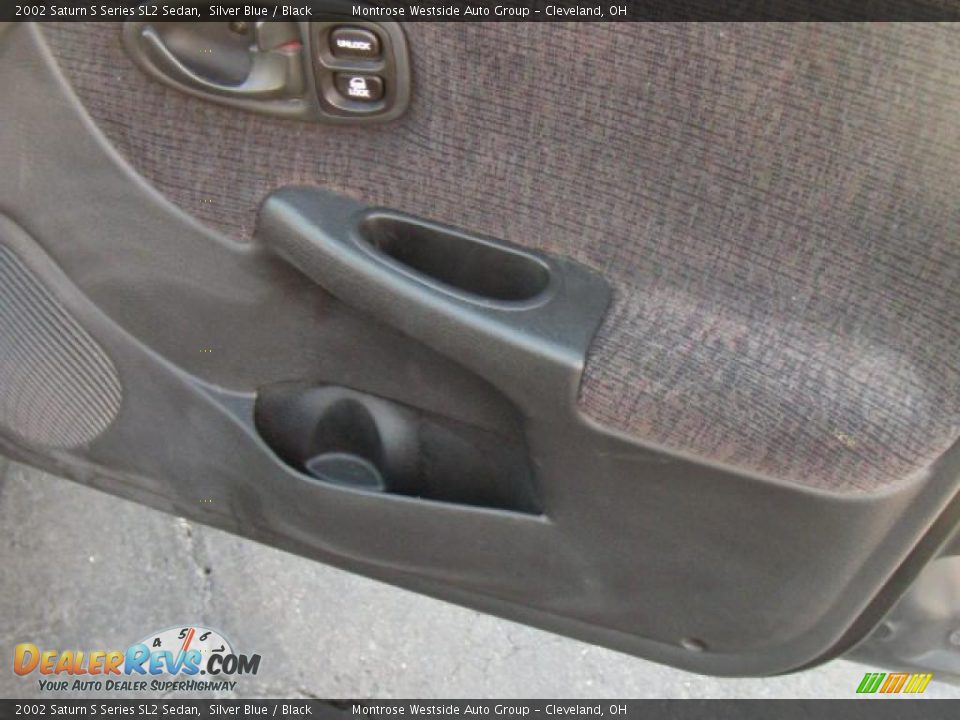 2002 Saturn S Series SL2 Sedan Silver Blue / Black Photo #13
