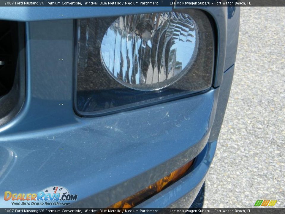 2007 Ford Mustang V6 Premium Convertible Windveil Blue Metallic / Medium Parchment Photo #9