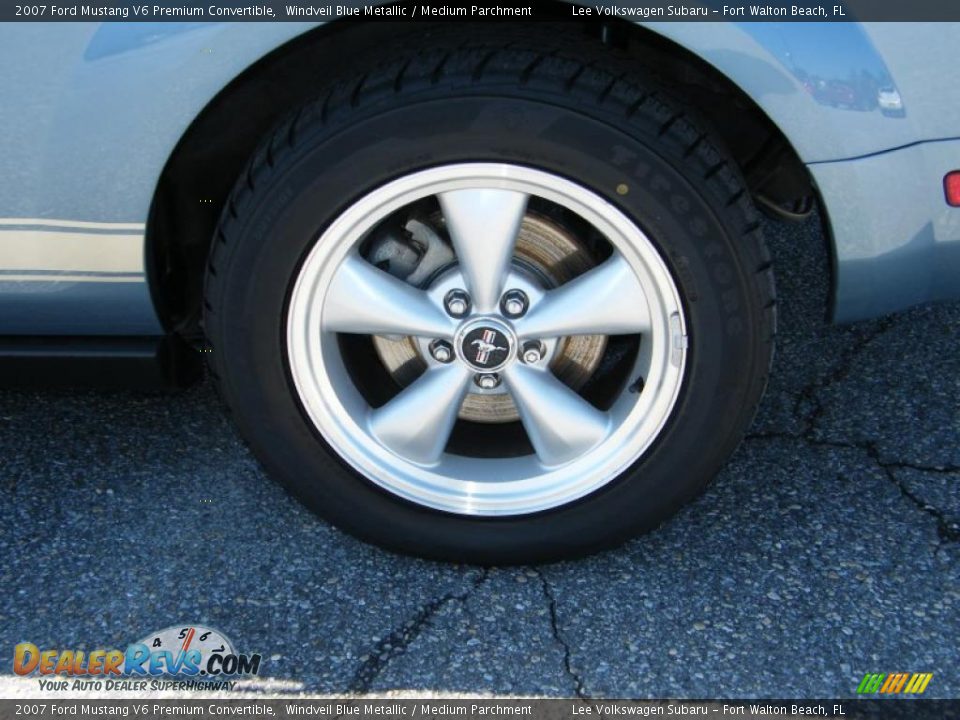 2007 Ford Mustang V6 Premium Convertible Windveil Blue Metallic / Medium Parchment Photo #11