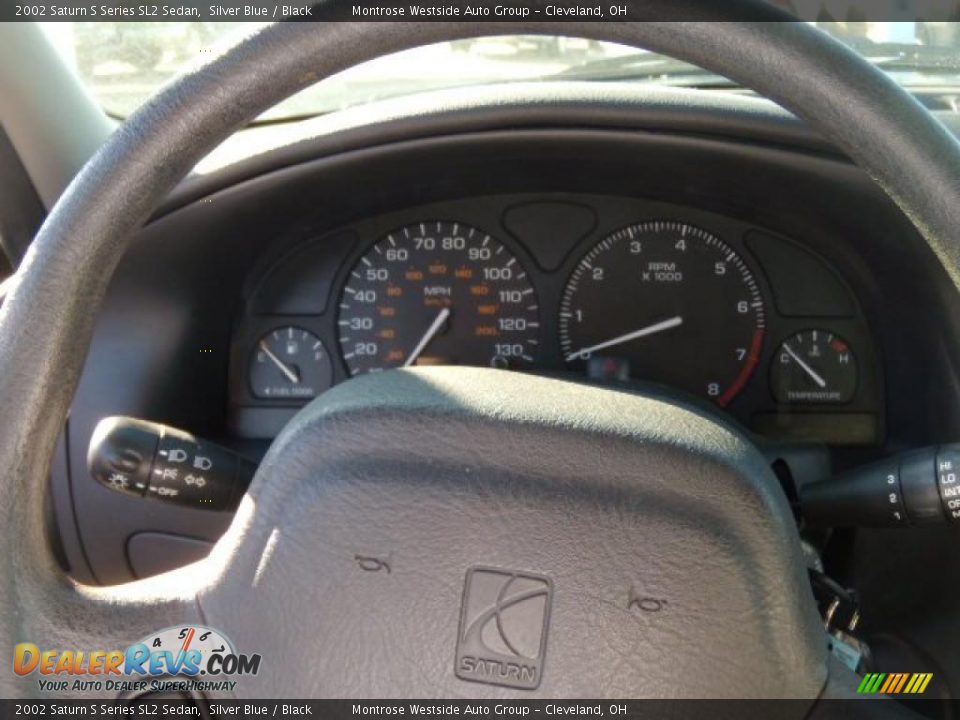 2002 Saturn S Series SL2 Sedan Silver Blue / Black Photo #17