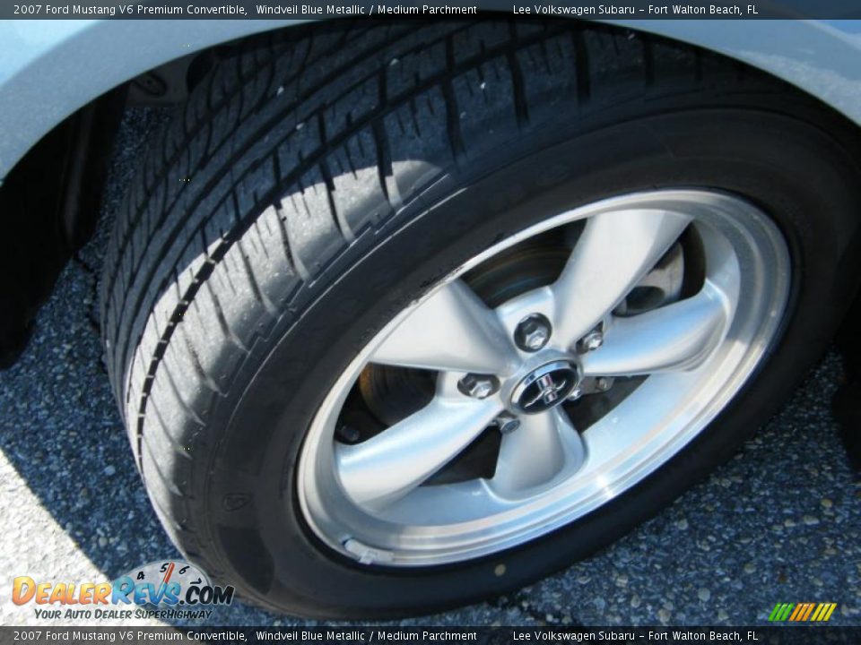 2007 Ford Mustang V6 Premium Convertible Windveil Blue Metallic / Medium Parchment Photo #12