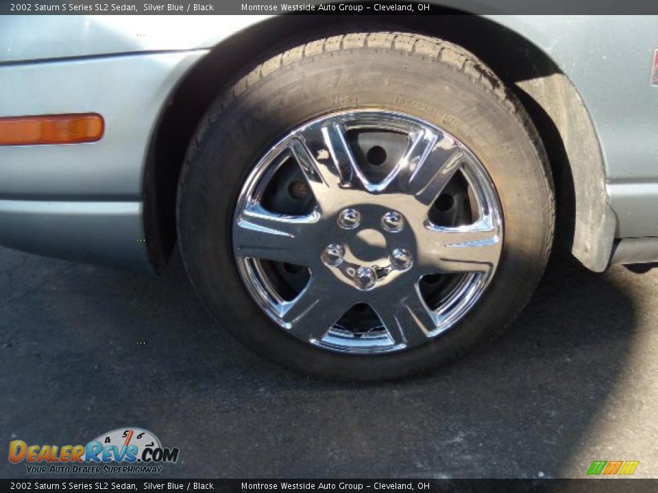 2002 Saturn S Series SL2 Sedan Silver Blue / Black Photo #21