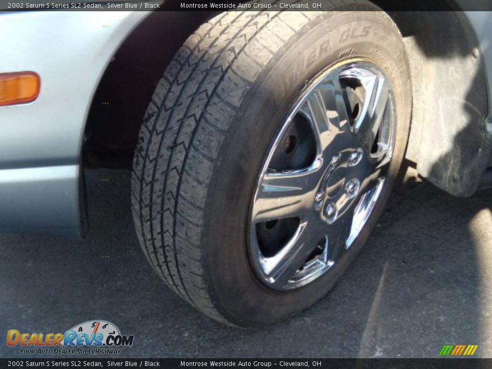 2002 Saturn S Series SL2 Sedan Silver Blue / Black Photo #22
