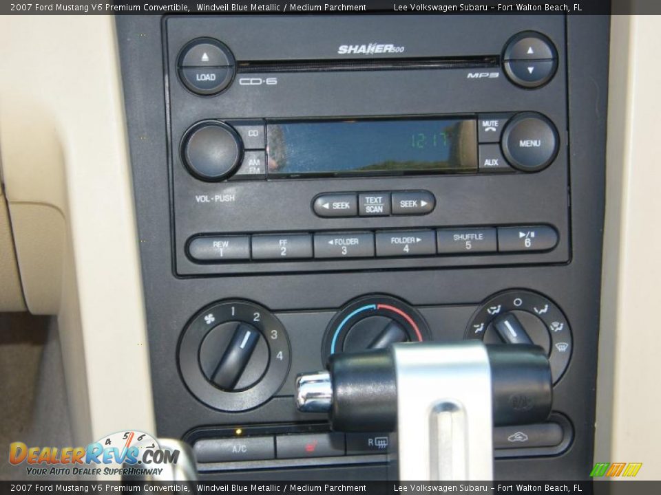 2007 Ford Mustang V6 Premium Convertible Windveil Blue Metallic / Medium Parchment Photo #27