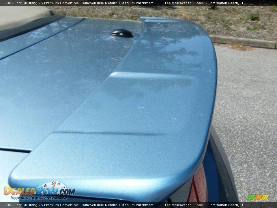 2007 Ford Mustang V6 Premium Convertible Windveil Blue Metallic / Medium Parchment Photo #29