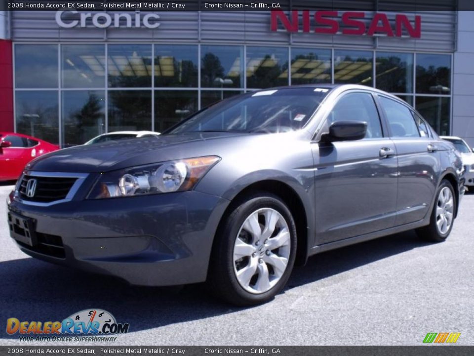 2008 Honda Accord EX Sedan Polished Metal Metallic / Gray Photo #1