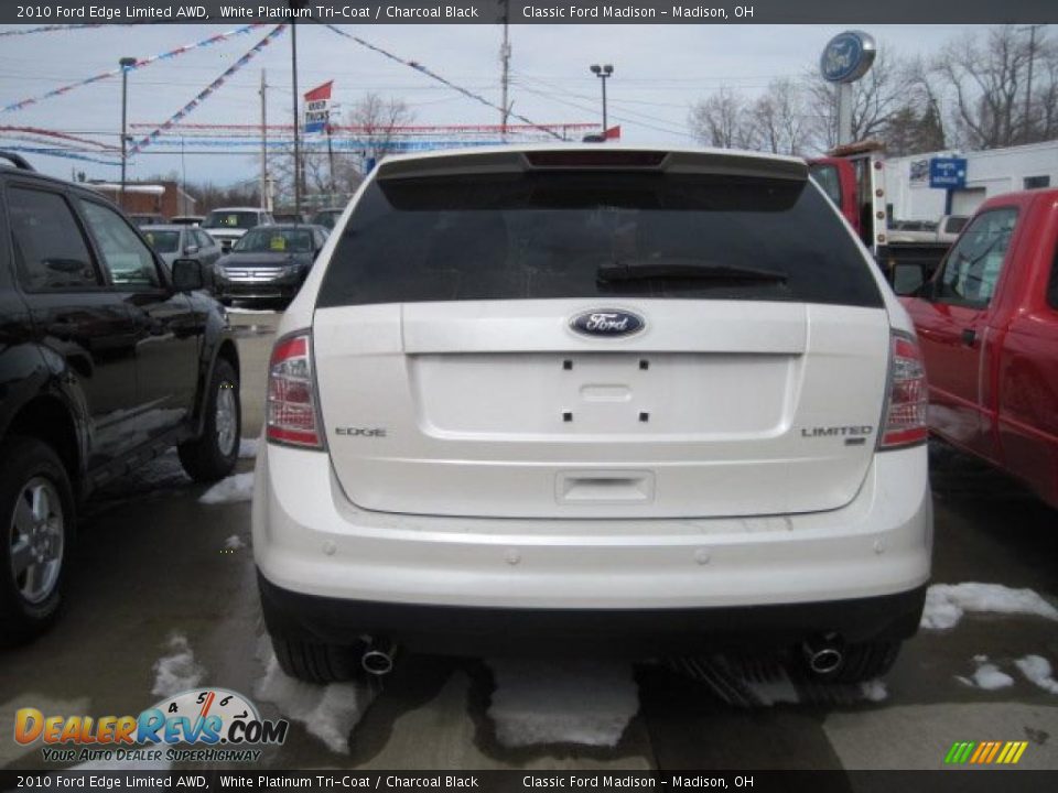 2010 Ford Edge Limited AWD White Platinum Tri-Coat / Charcoal Black Photo #4