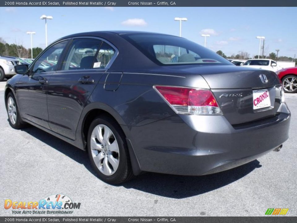 2008 Honda Accord EX Sedan Polished Metal Metallic / Gray Photo #3