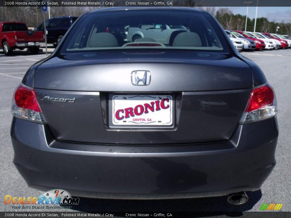 2008 Honda Accord EX Sedan Polished Metal Metallic / Gray Photo #4