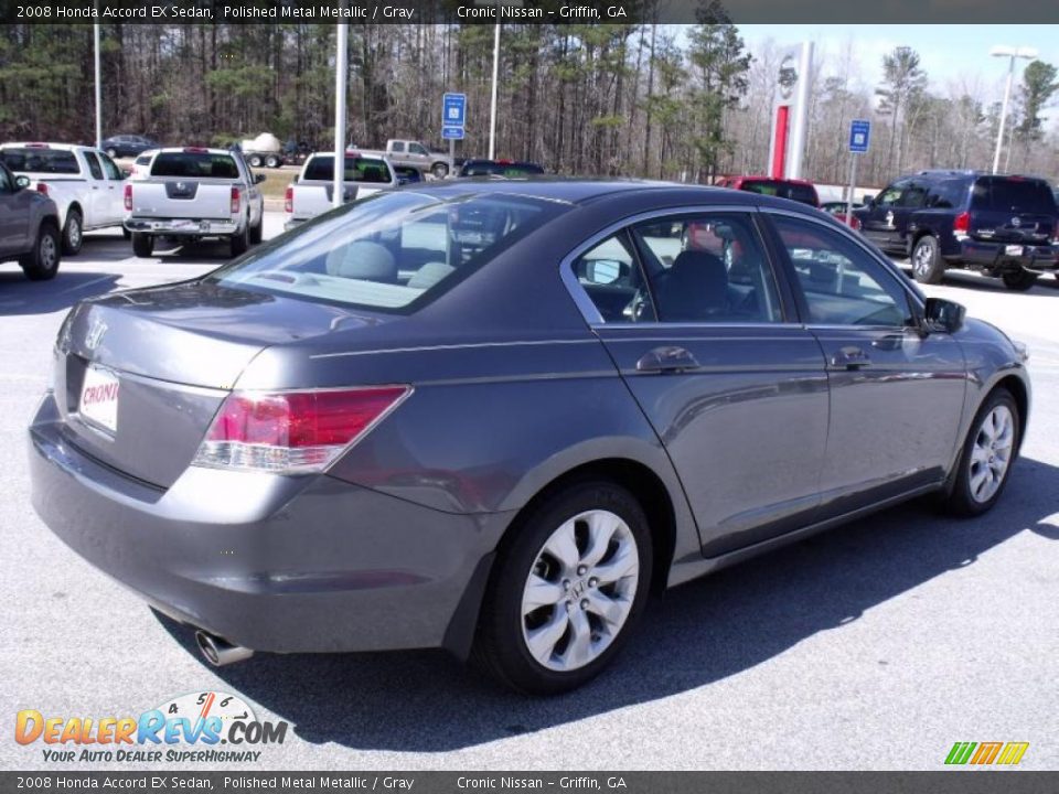 2008 Honda Accord EX Sedan Polished Metal Metallic / Gray Photo #5