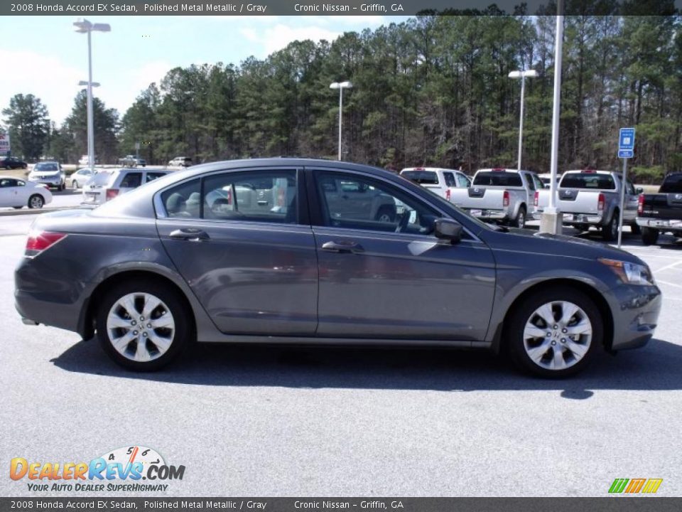 2008 Honda Accord EX Sedan Polished Metal Metallic / Gray Photo #6