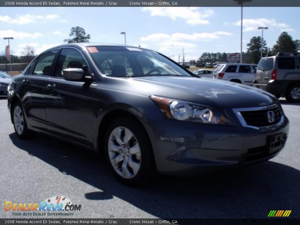 2008 Honda Accord EX Sedan Polished Metal Metallic / Gray Photo #7