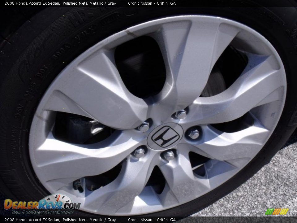 2008 Honda Accord EX Sedan Polished Metal Metallic / Gray Photo #9