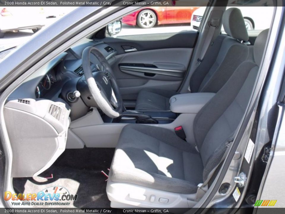 2008 Honda Accord EX Sedan Polished Metal Metallic / Gray Photo #10