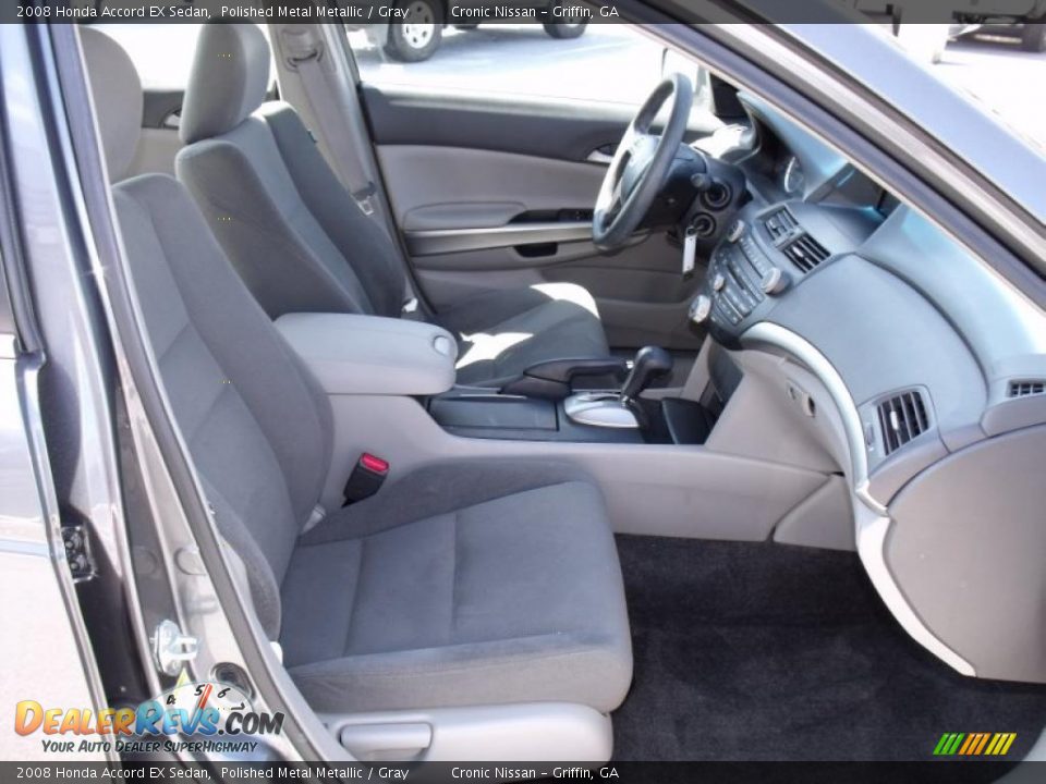 2008 Honda Accord EX Sedan Polished Metal Metallic / Gray Photo #12