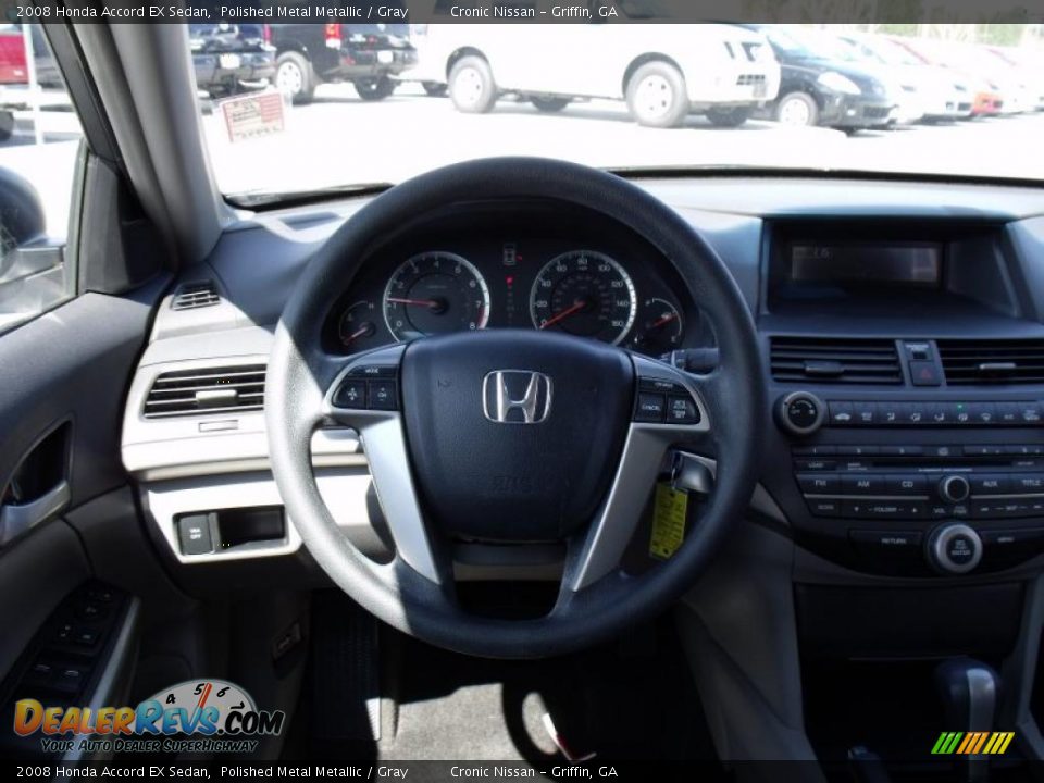 2008 Honda Accord EX Sedan Polished Metal Metallic / Gray Photo #15
