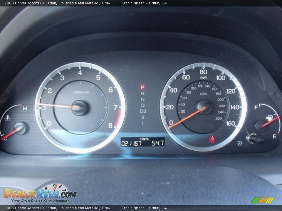 2008 Honda Accord EX Sedan Polished Metal Metallic / Gray Photo #17