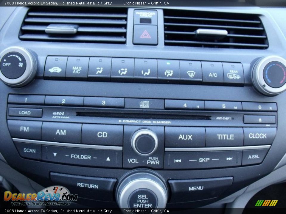 2008 Honda Accord EX Sedan Polished Metal Metallic / Gray Photo #18