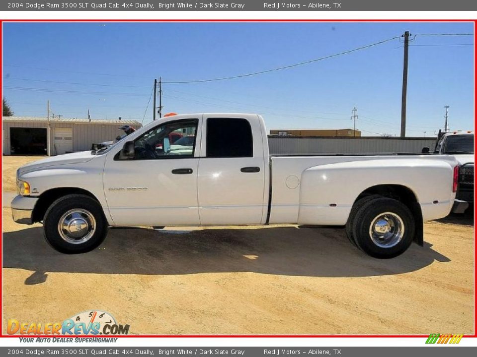 2004 Dodge Ram 3500 SLT Quad Cab 4x4 Dually Bright White / Dark Slate Gray Photo #2