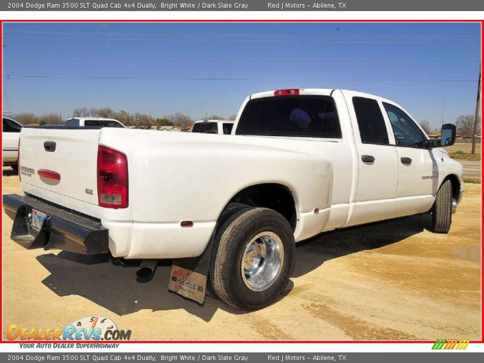 2004 Dodge Ram 3500 SLT Quad Cab 4x4 Dually Bright White / Dark Slate Gray Photo #7
