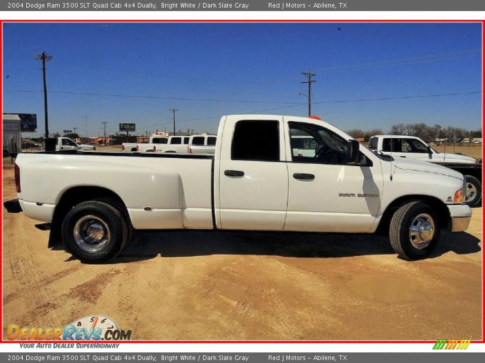 2004 Dodge Ram 3500 SLT Quad Cab 4x4 Dually Bright White / Dark Slate Gray Photo #8