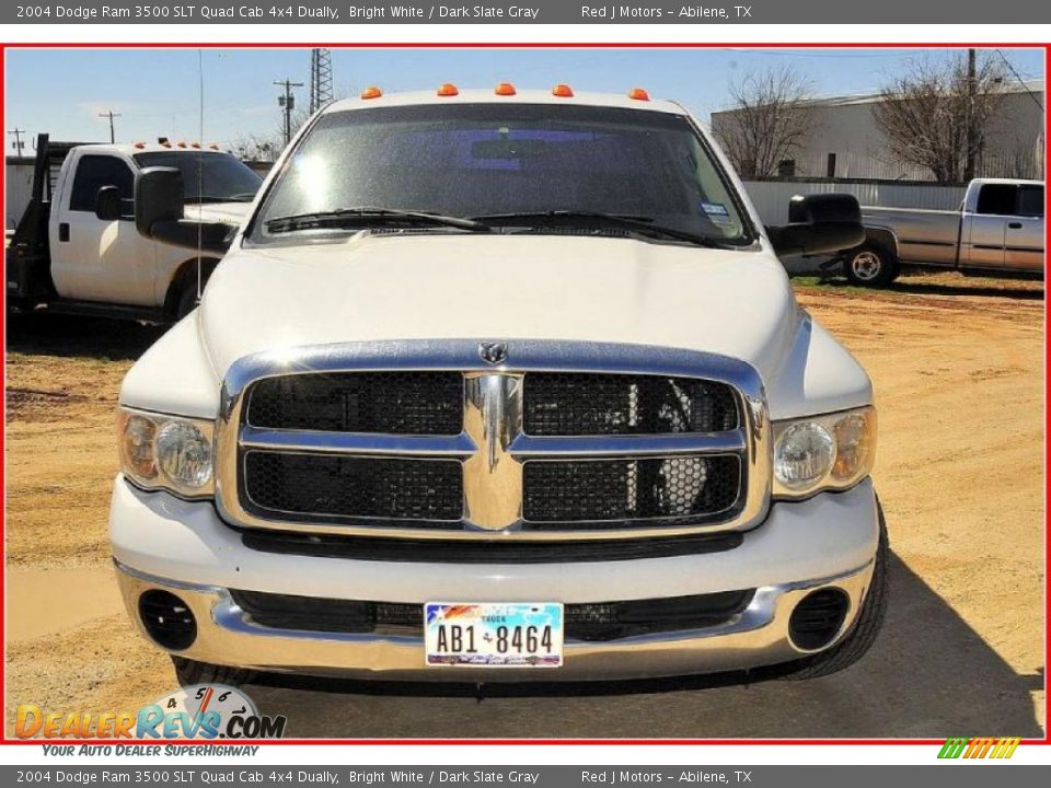 2004 Dodge Ram 3500 SLT Quad Cab 4x4 Dually Bright White / Dark Slate Gray Photo #10