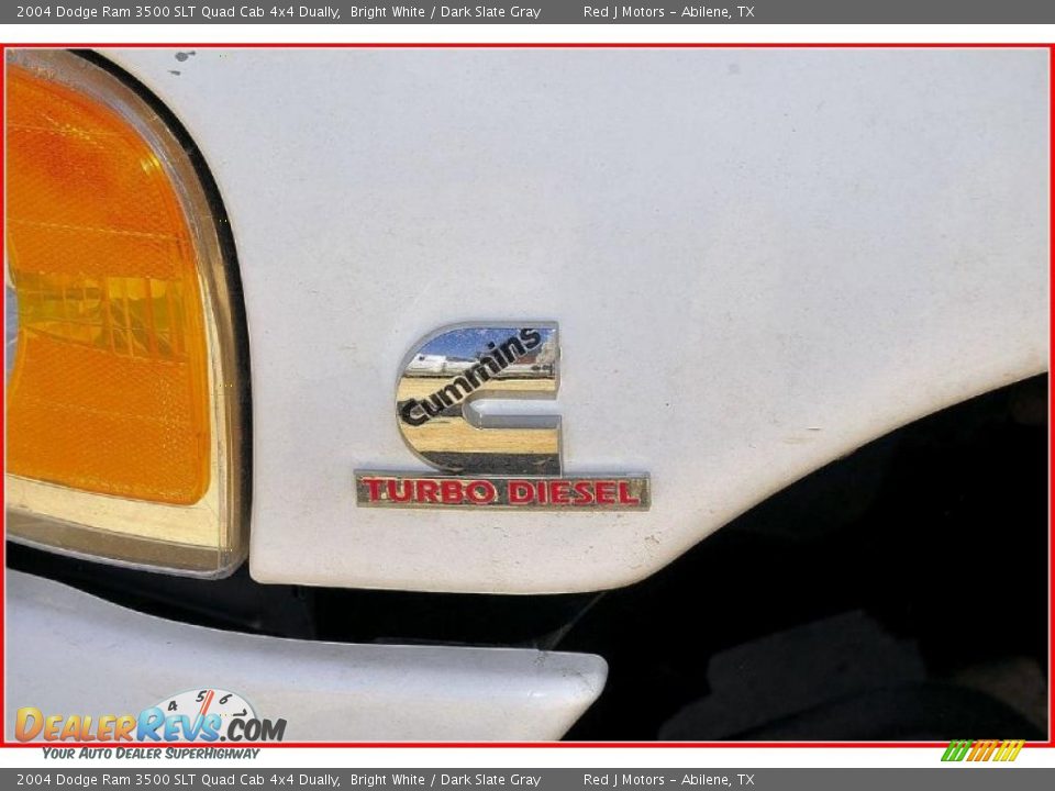2004 Dodge Ram 3500 SLT Quad Cab 4x4 Dually Bright White / Dark Slate Gray Photo #12