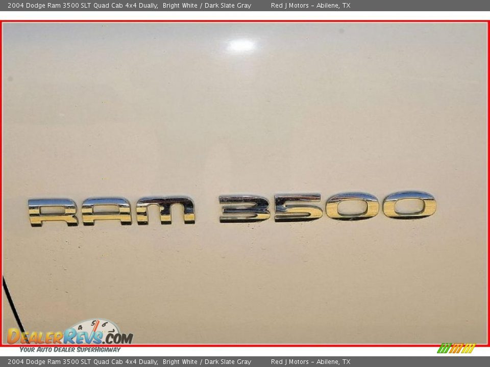 2004 Dodge Ram 3500 SLT Quad Cab 4x4 Dually Bright White / Dark Slate Gray Photo #13