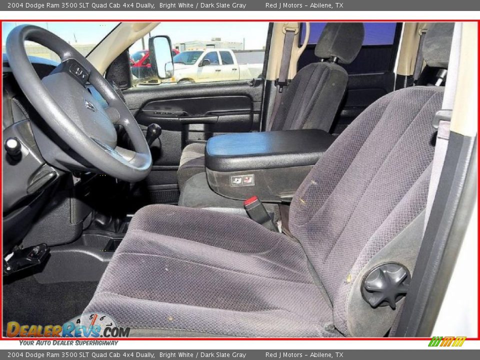 2004 Dodge Ram 3500 SLT Quad Cab 4x4 Dually Bright White / Dark Slate Gray Photo #14