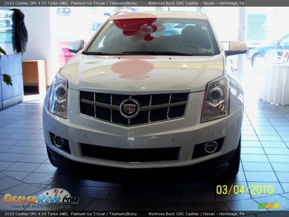 2010 Cadillac SRX 4 V6 Turbo AWD Platinum Ice Tricoat / Titanium/Ebony Photo #1