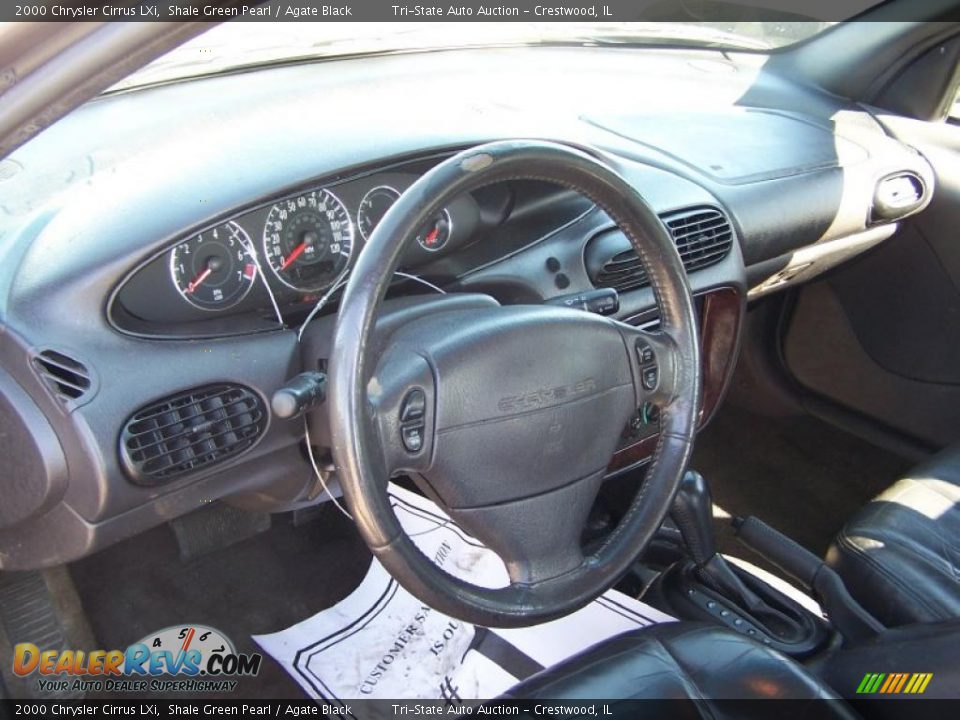 2000 Chrysler Cirrus LXi Shale Green Pearl / Agate Black Photo #13