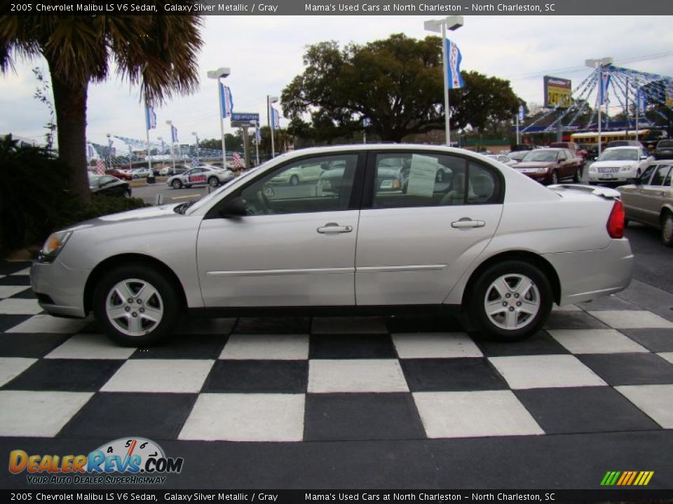2005 Chevrolet Malibu LS V6 Sedan Galaxy Silver Metallic / Gray Photo #2
