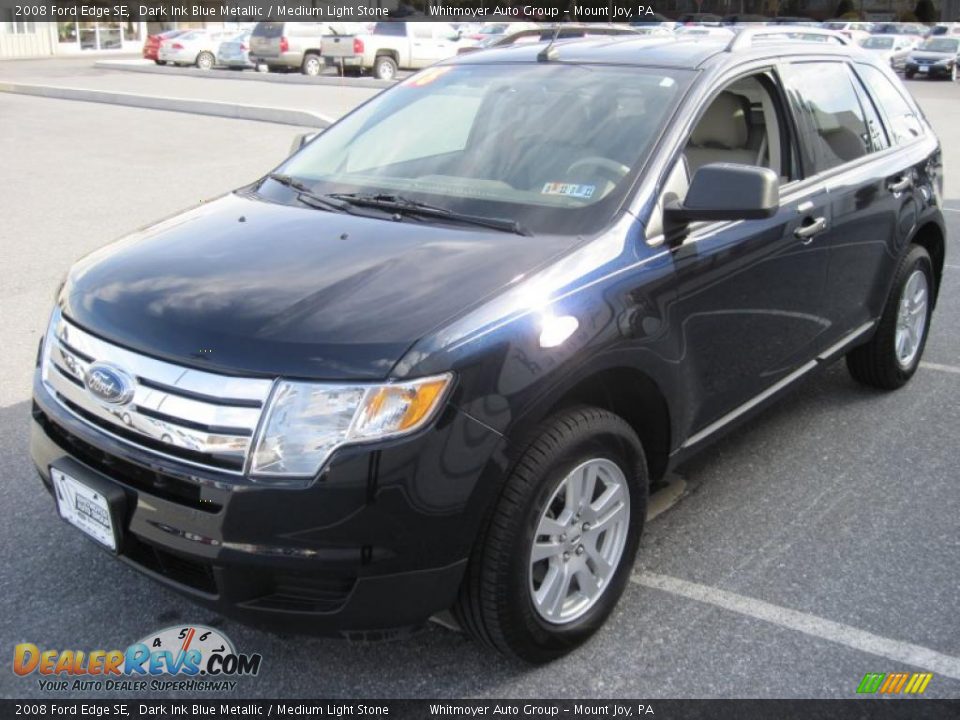 2008 Ford Edge SE Dark Ink Blue Metallic / Medium Light Stone Photo #3