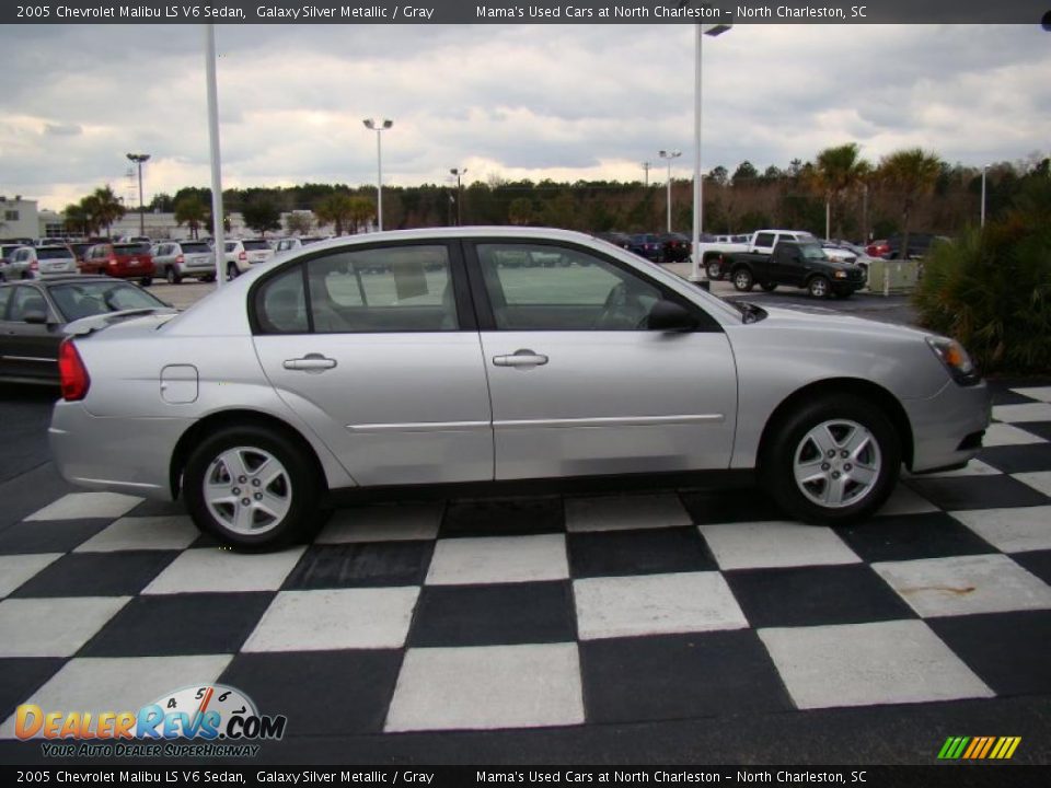 2005 Chevrolet Malibu LS V6 Sedan Galaxy Silver Metallic / Gray Photo #6