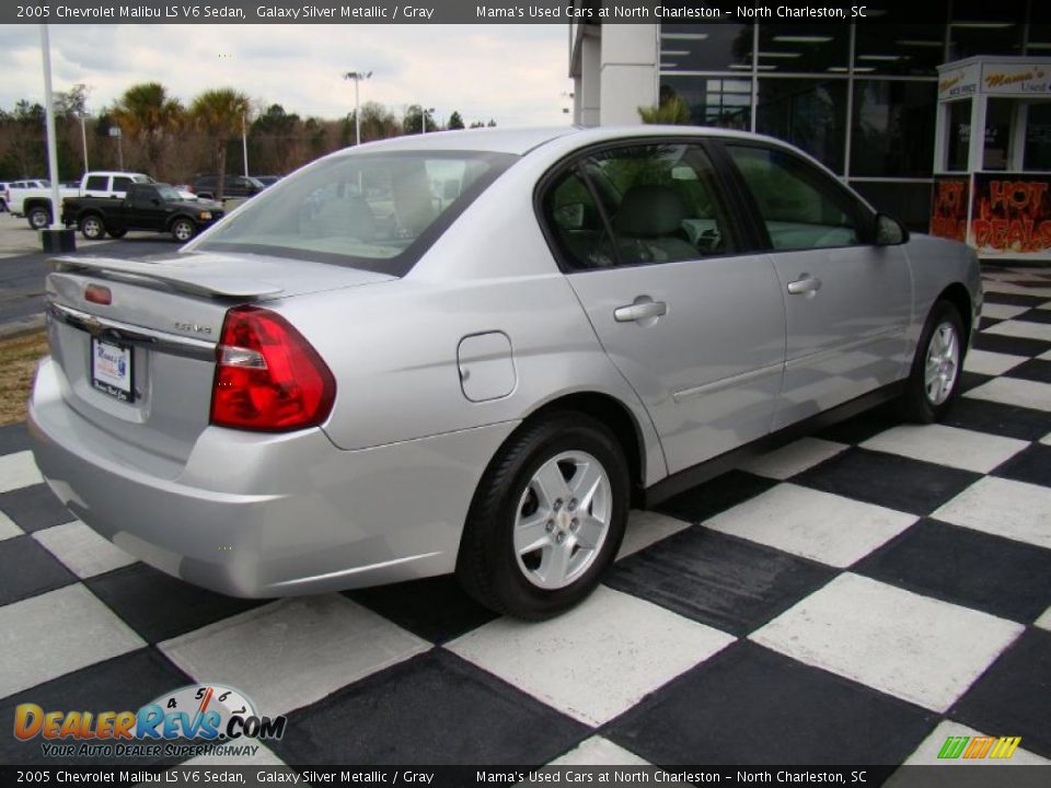 2005 Chevrolet Malibu LS V6 Sedan Galaxy Silver Metallic / Gray Photo #7