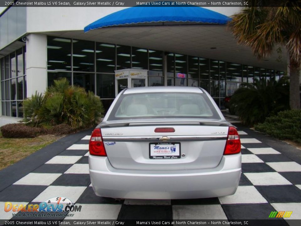 2005 Chevrolet Malibu LS V6 Sedan Galaxy Silver Metallic / Gray Photo #8