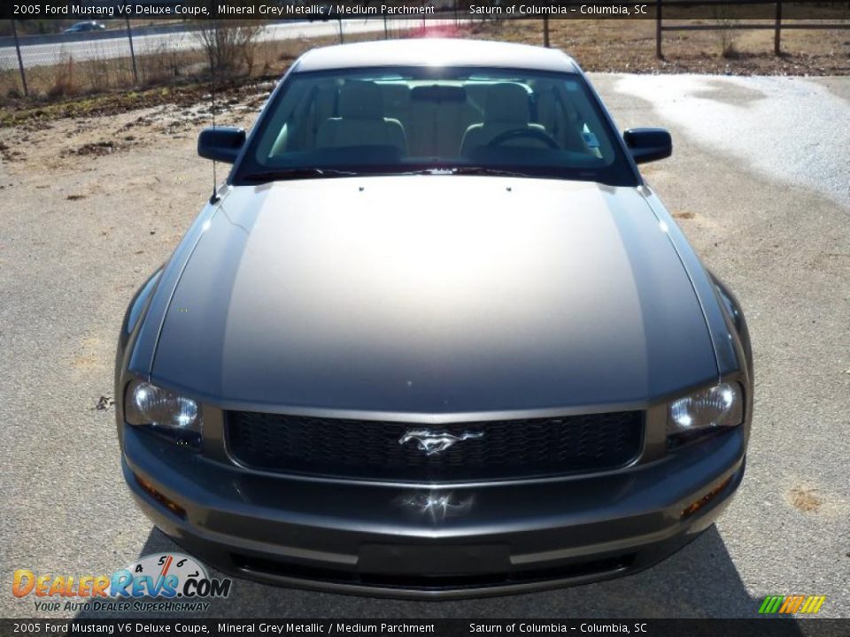 2005 Ford Mustang V6 Deluxe Coupe Mineral Grey Metallic / Medium Parchment Photo #1