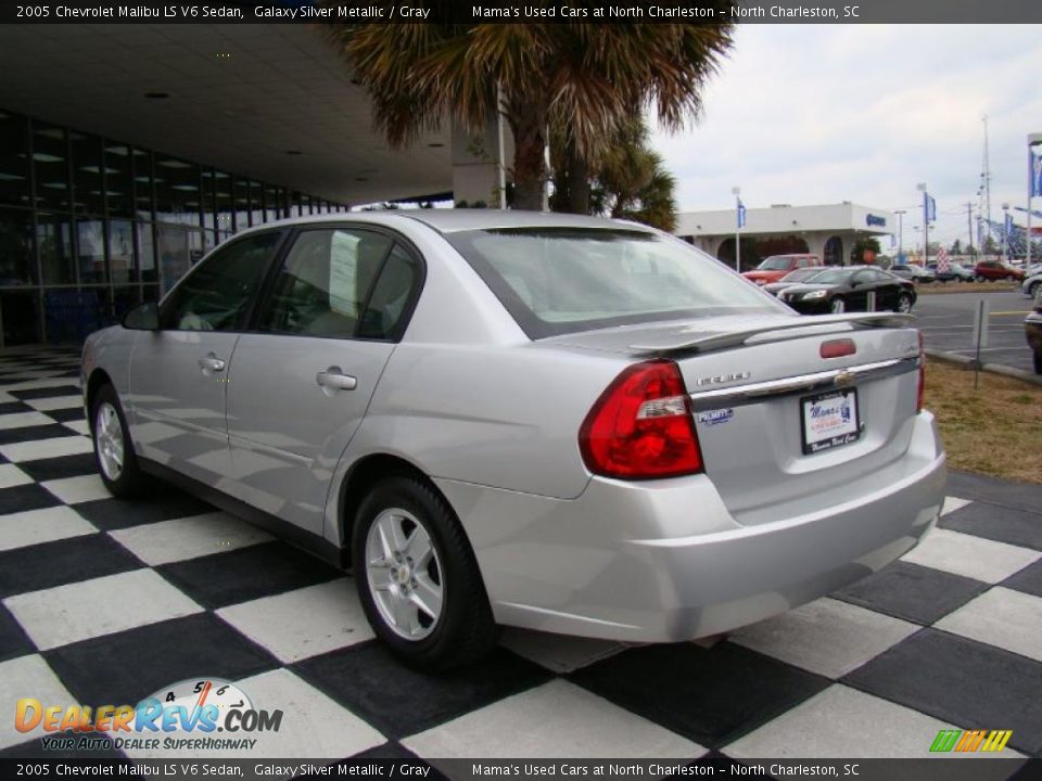 2005 Chevrolet Malibu LS V6 Sedan Galaxy Silver Metallic / Gray Photo #9
