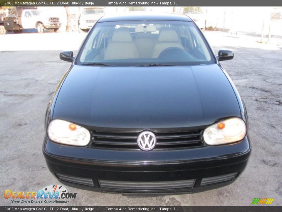 2003 Volkswagen Golf GL TDI 2 Door Black / Beige Photo #1