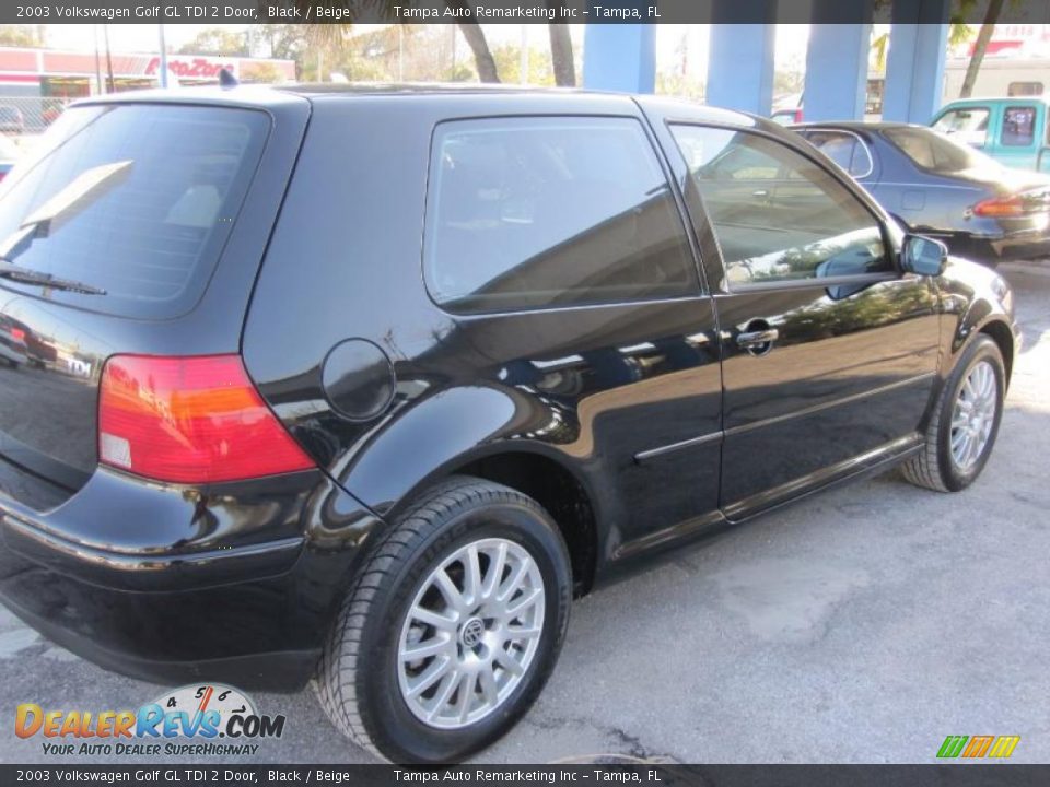 2003 Volkswagen Golf GL TDI 2 Door Black / Beige Photo #9