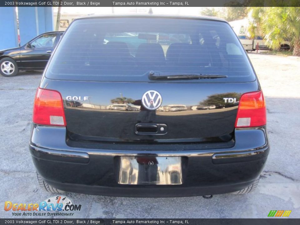 2003 Volkswagen Golf GL TDI 2 Door Black / Beige Photo #12