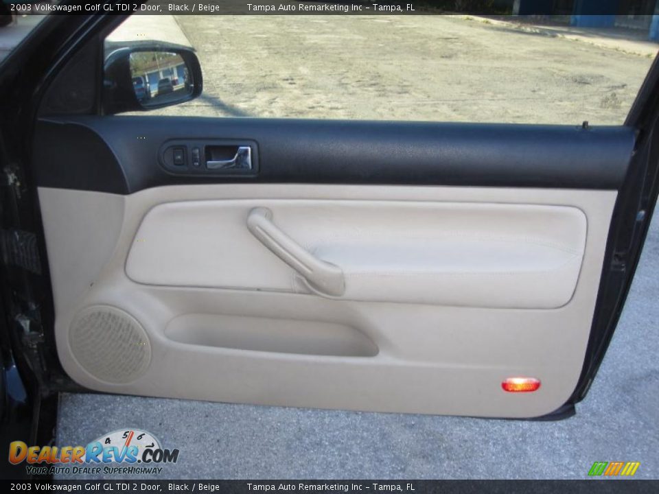 2003 Volkswagen Golf GL TDI 2 Door Black / Beige Photo #20
