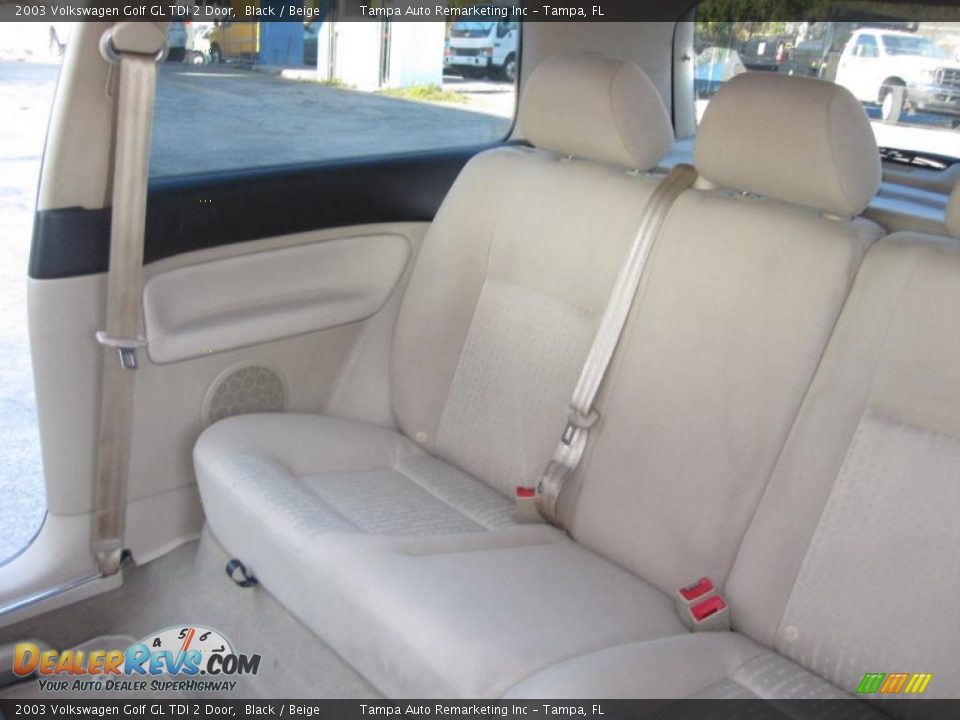 2003 Volkswagen Golf GL TDI 2 Door Black / Beige Photo #22