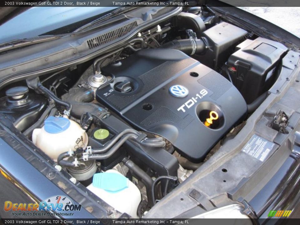 2003 Volkswagen Golf GL TDI 2 Door Black / Beige Photo #31