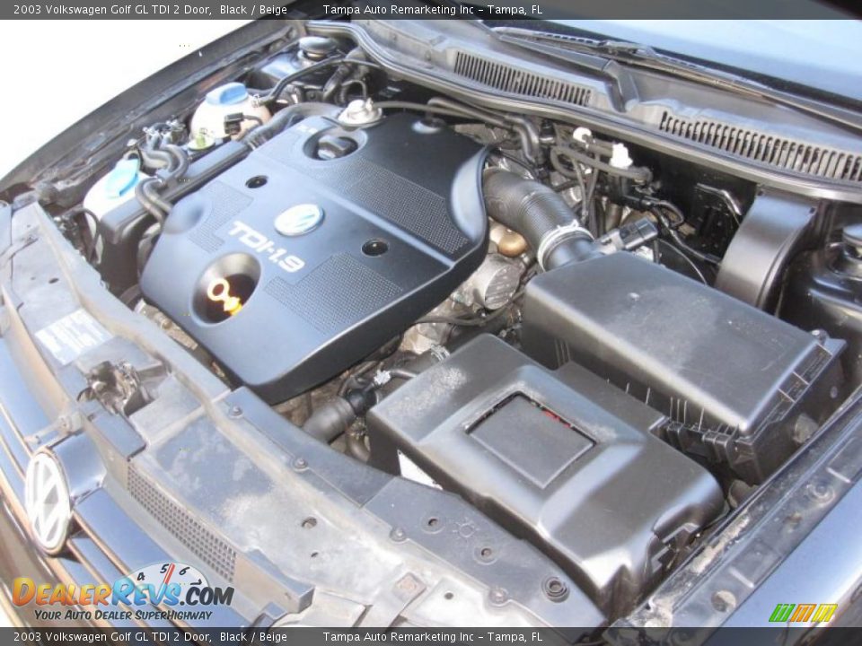 2003 Volkswagen Golf GL TDI 2 Door Black / Beige Photo #32