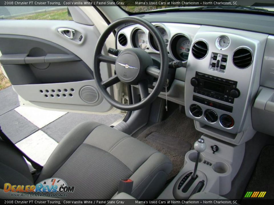 2008 Chrysler PT Cruiser Touring Cool Vanilla White / Pastel Slate Gray Photo #19