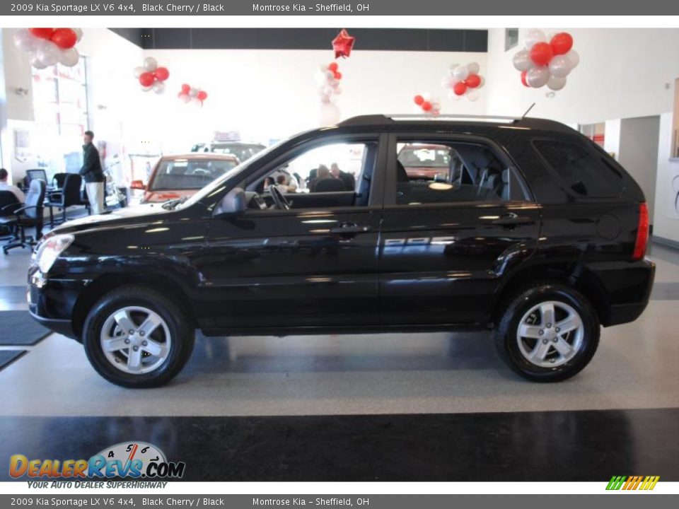 2009 Kia Sportage LX V6 4x4 Black Cherry / Black Photo #4